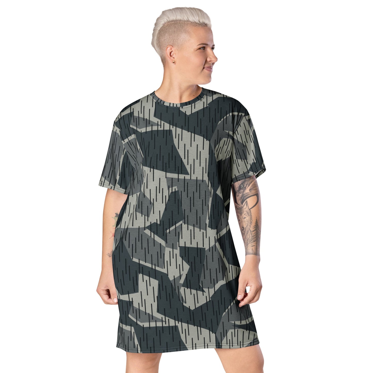 Ad Astra Moon Splittermuster Urban Movie CAMO T-shirt dress - 2XS - Womens T-Shirt Dresses