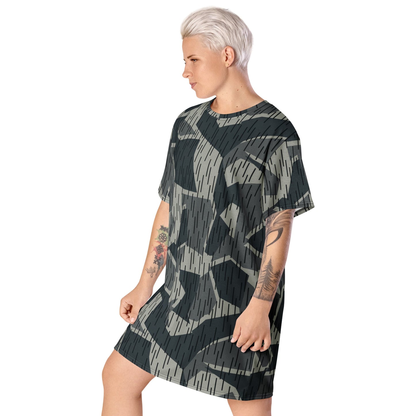 Ad Astra Moon Splittermuster Urban Movie CAMO T-shirt dress - Womens T-Shirt Dresses