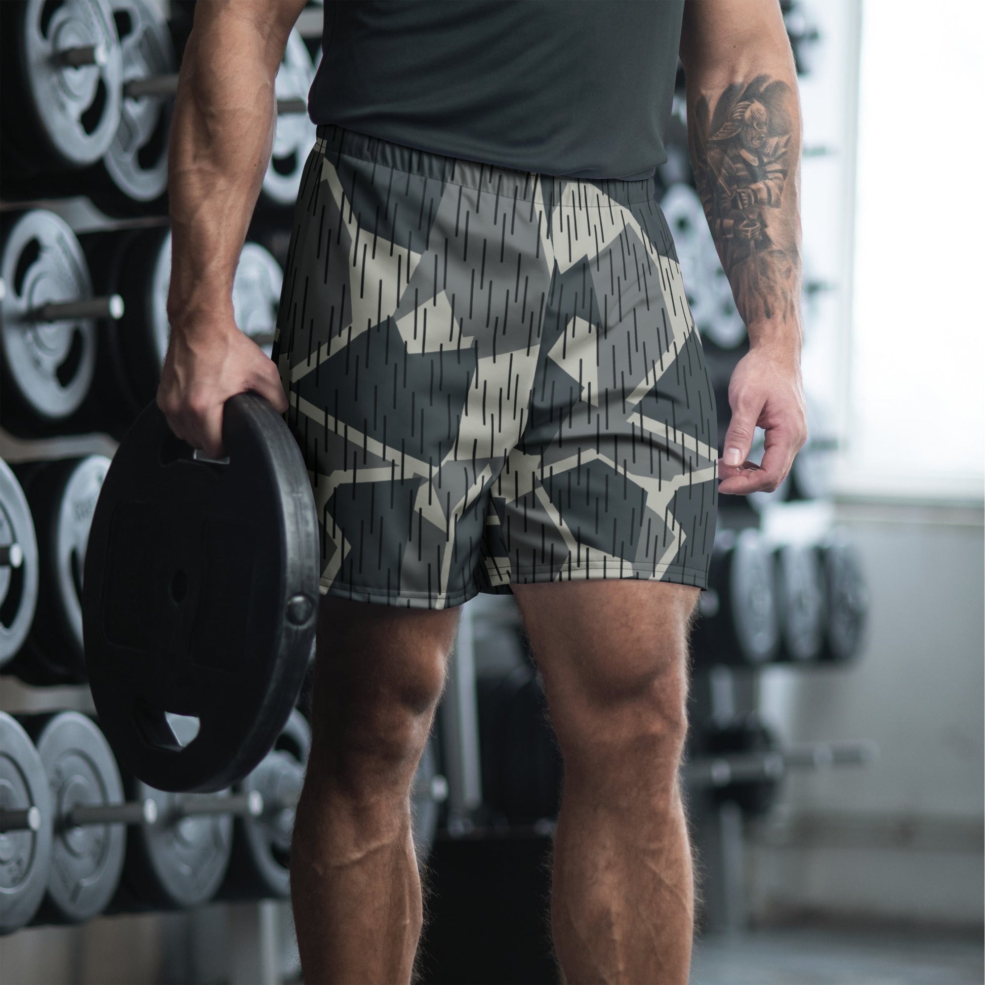 Ad Astra Moon Splittermuster Urban Movie CAMO Unisex Athletic Long Shorts - 2XS