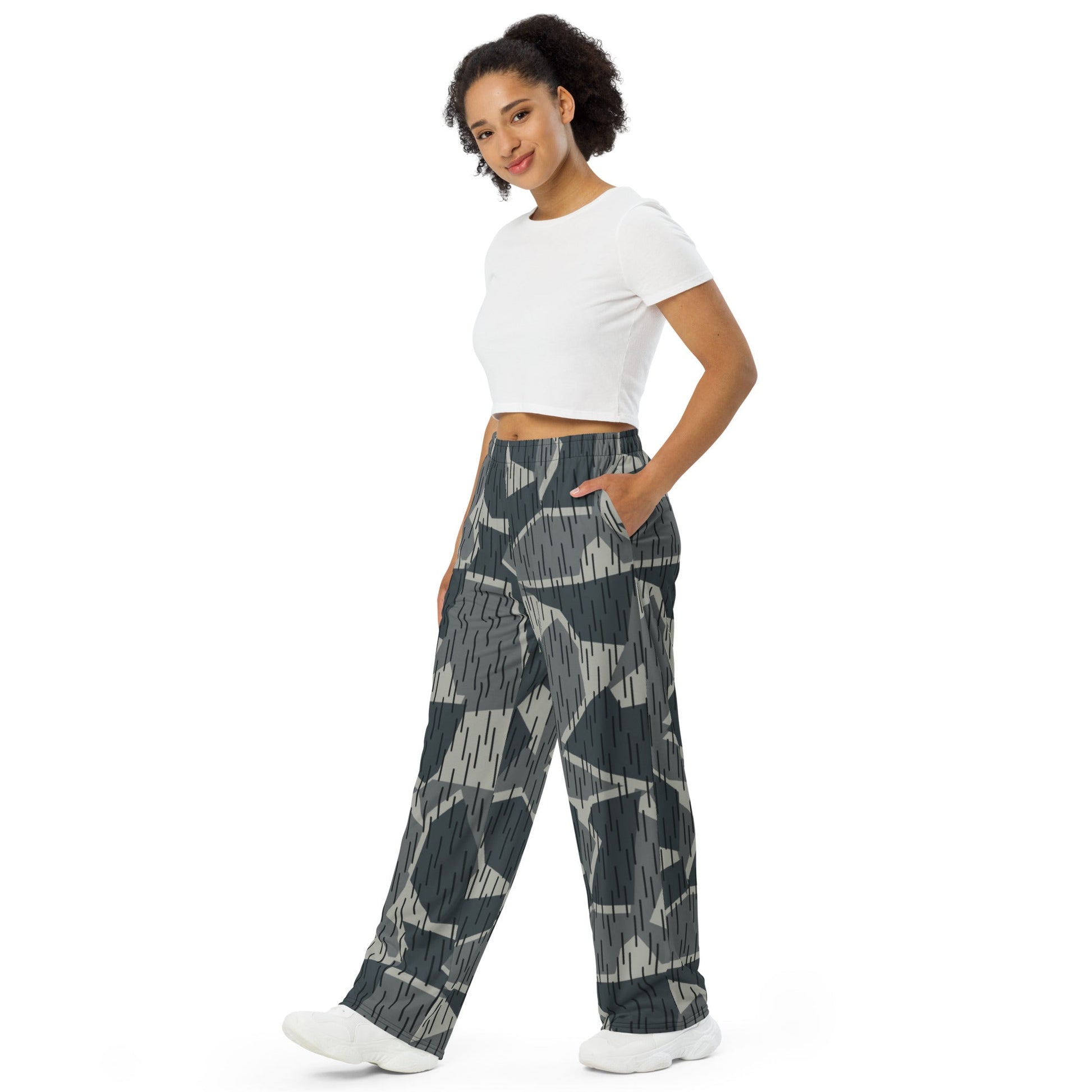 Ad Astra Moon Splittermuster Urban Movie CAMO unisex wide-leg pants - Wide-leg Pants