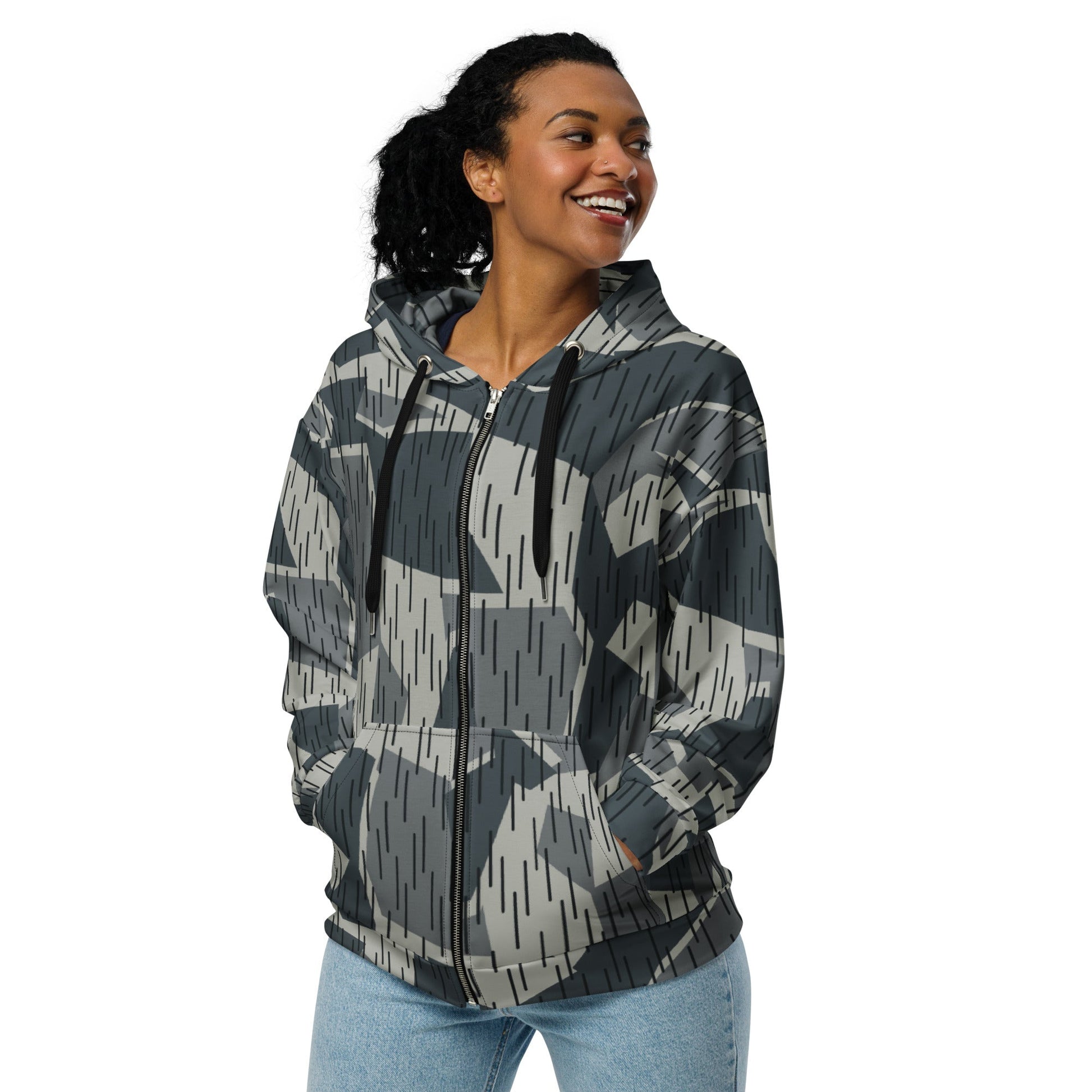 Ad Astra Moon Splittermuster Urban Movie CAMO Unisex zip hoodie - Zip Hoodies
