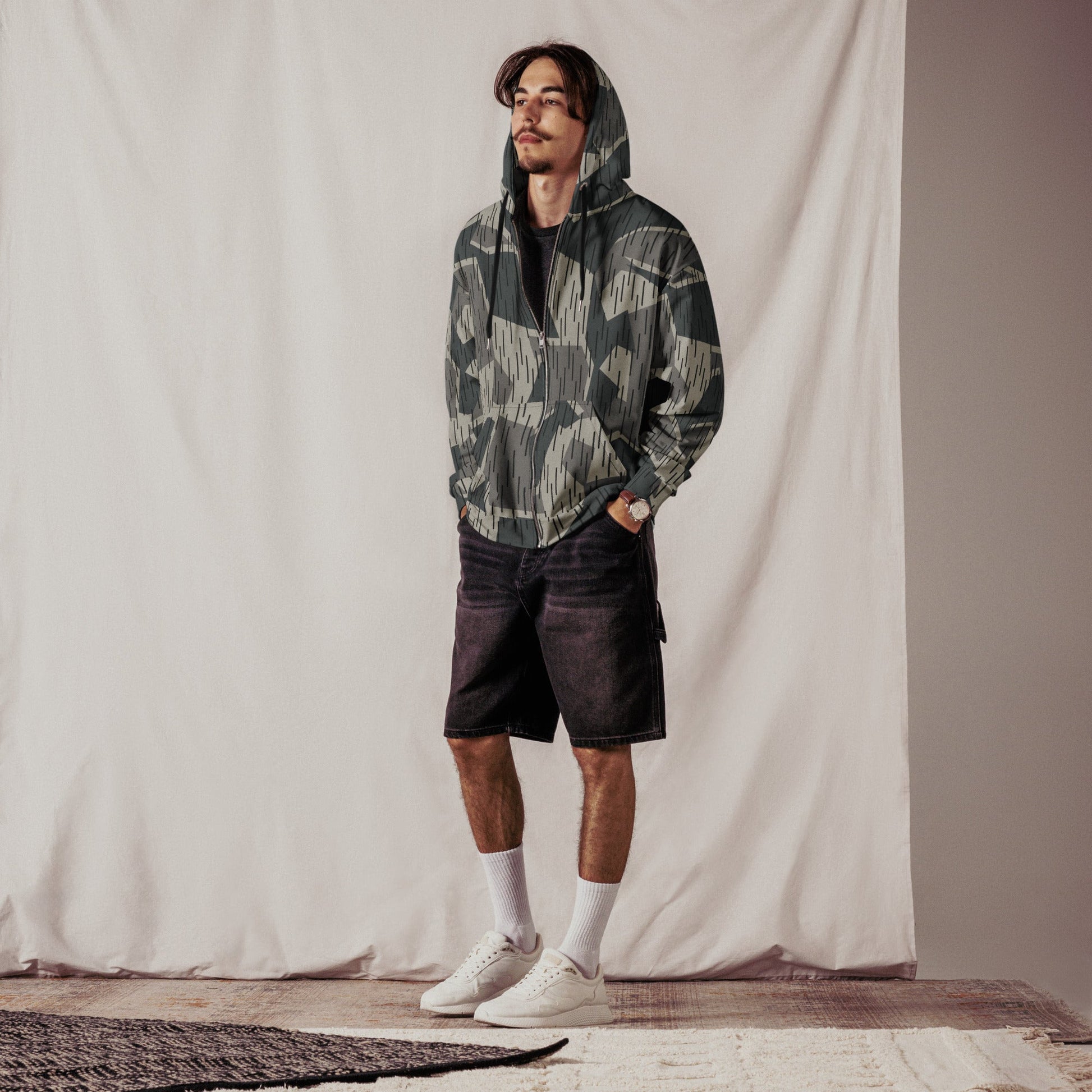 Ad Astra Moon Splittermuster Urban Movie CAMO Unisex zip hoodie - Zip Hoodies