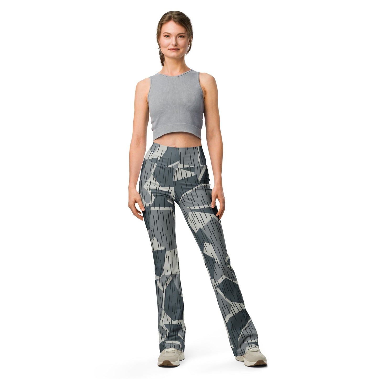 Ad Astra Moon Splittermuster Urban Movie CAMO Womens Flare Leggings - 2XS