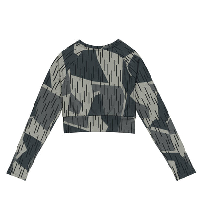 Ad Astra Moon Splittermuster Urban Movie CAMO Womens Long-Sleeve Crop Top