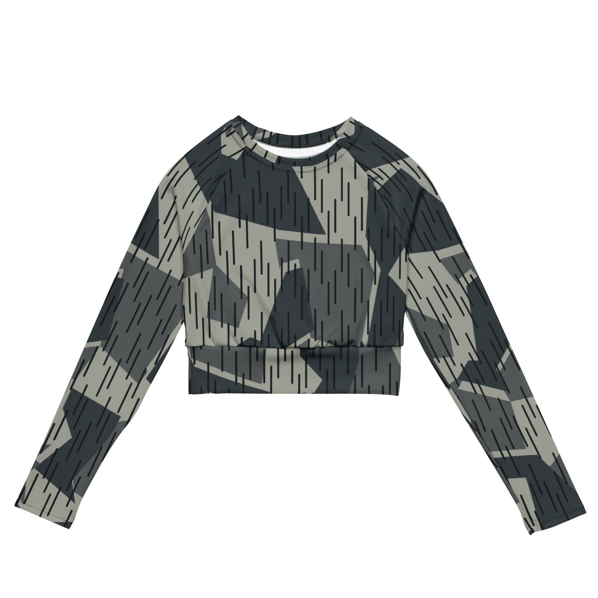 Ad Astra Moon Splittermuster Urban Movie CAMO Womens Long-Sleeve Crop Top