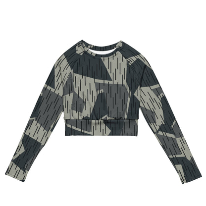 Ad Astra Moon Splittermuster Urban Movie CAMO Womens Long-Sleeve Crop Top