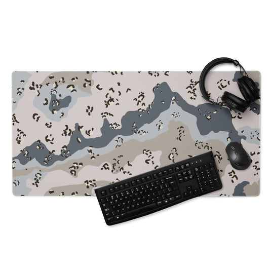 Afghanistan Border Police Chocolate Chip Blue Desert CAMO Gaming mouse pad - 36″×18″