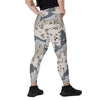 Afghanistan Border Police Chocolate Chip Blue Desert CAMO Women’s Leggings with pockets - 2XS Womens