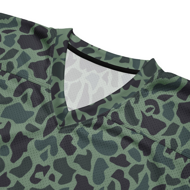 Duck Hunter Woodland Spot CAMO Unisex American Football Jersey