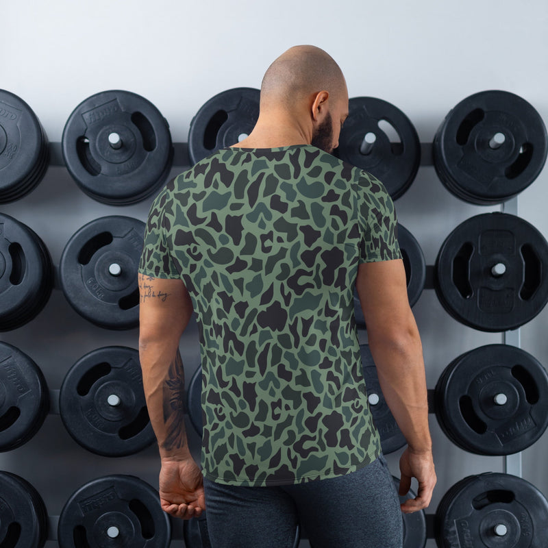 Duck Hunter Woodland Spot CAMO Mens Athletic T-Shirt - Shirt