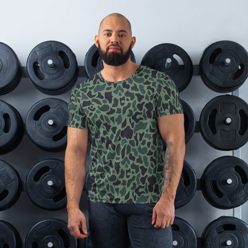 Duck Hunter Woodland Spot CAMO Mens Athletic T-Shirt - XS - Shirt