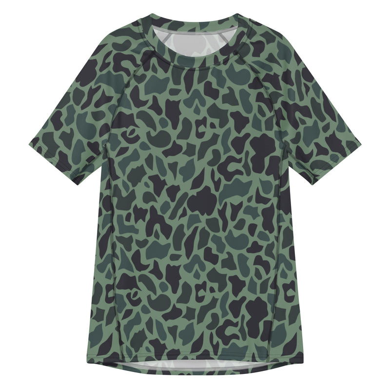 Duck Hunter Woodland Spot CAMO Mens Short-Sleeve Rash Guard - 2XS - SS