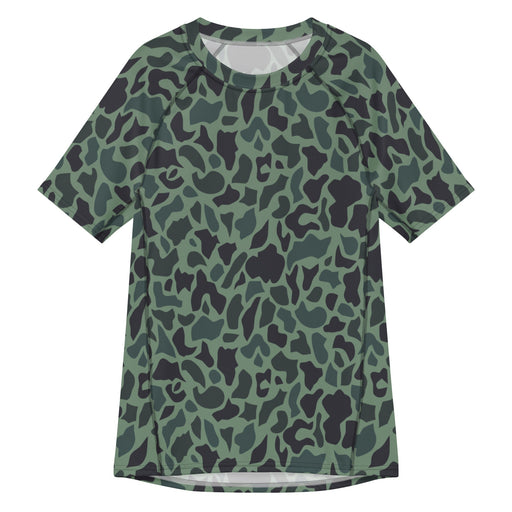 Duck Hunter Woodland Spot CAMO Mens Short-Sleeve Rash Guard - 2XS - SS