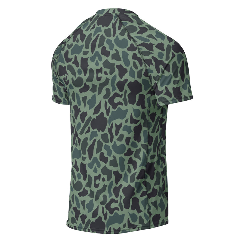 Duck Hunter Woodland Spot CAMO Mens Short-Sleeve Rash Guard - SS