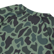 Duck Hunter Woodland Spot CAMO Mens Short-Sleeve Rash Guard - SS