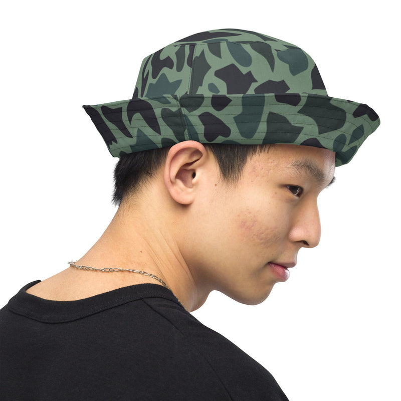 Duck Hunter Woodland Spot CAMO Reversible Bucket Hat - Head