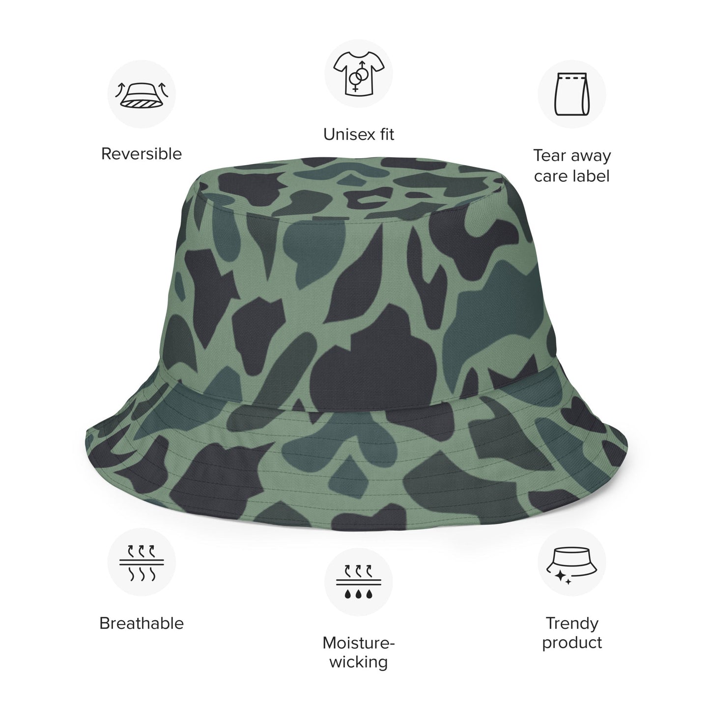Afghanistan Duck Hunter Northern Alliance Spot CAMO Reversible bucket hat - Bucket Hats