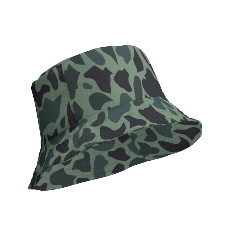 Duck Hunter Woodland Spot CAMO Reversible Bucket Hat - Head