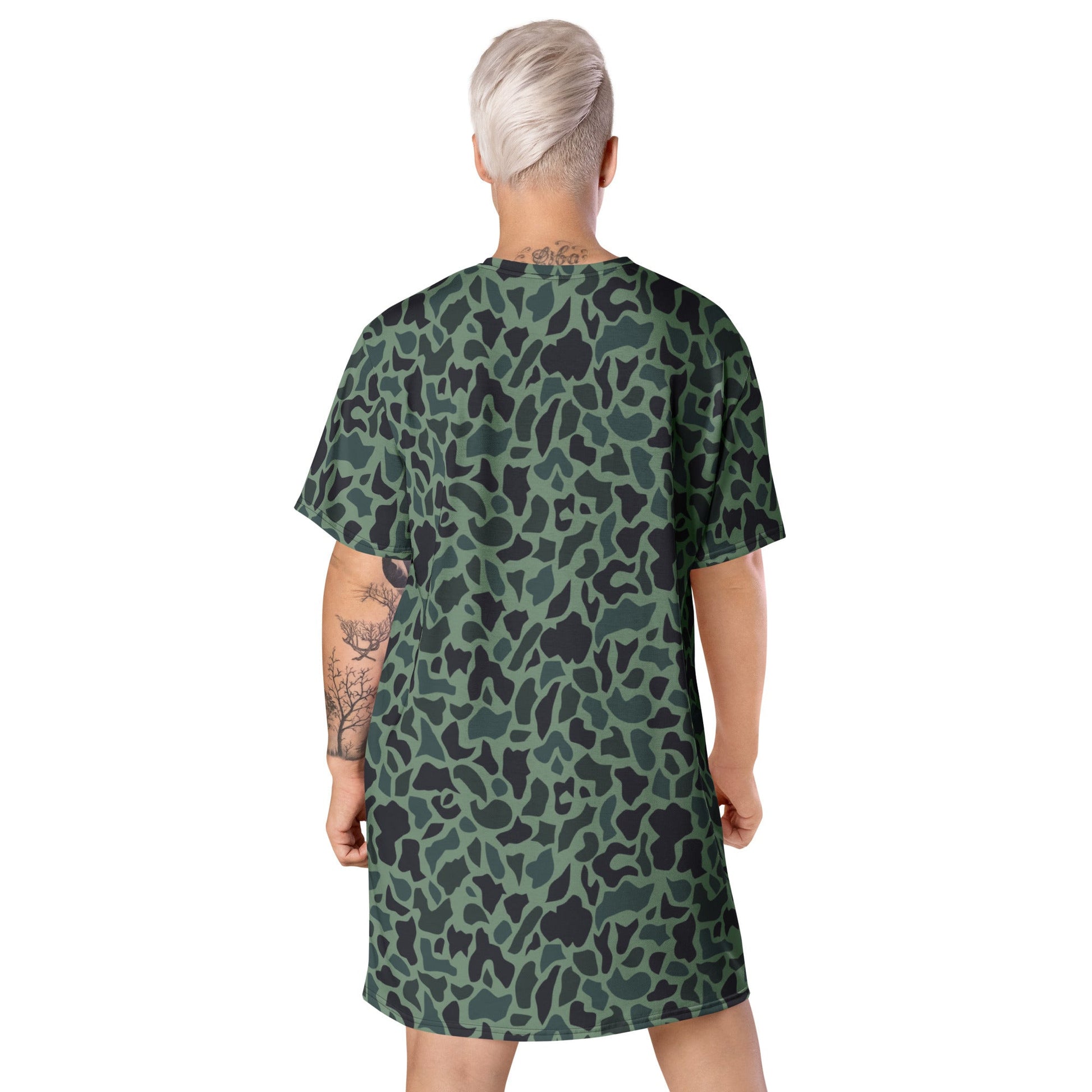 Afghanistan Duck Hunter Northern Alliance Spot CAMO T-shirt dress - Womens T-Shirt Dresses