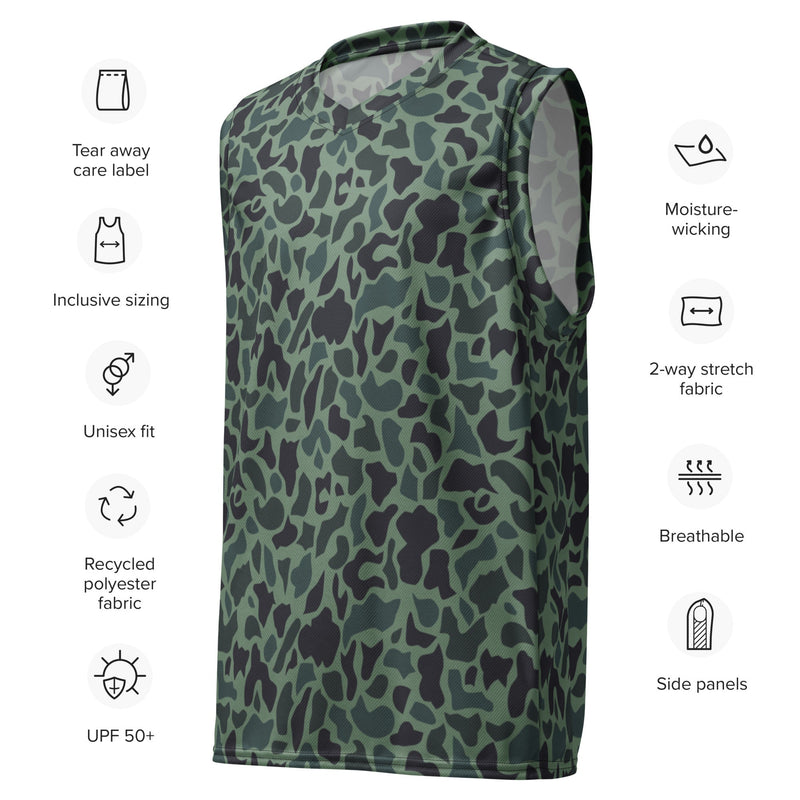 Duck Hunter Woodland Spot CAMO Unisex Basketball Jersey