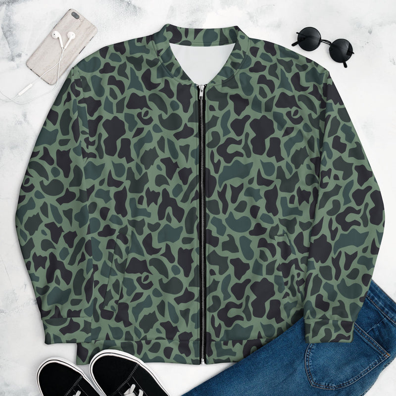 Duck Hunter Woodland Spot CAMO Unisex Bomber Jacket - XS