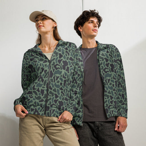 Duck Hunter Woodland Spot CAMO Unisex Track Jacket - 2XS