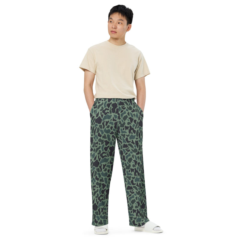 Duck Hunter Woodland Spot CAMO Unisex Wide-Leg Leisure Pants - Pant