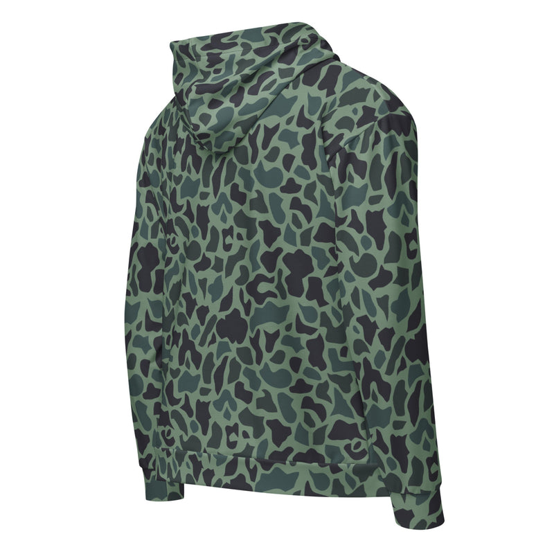 Duck Hunter Woodland Spot CAMO Unisex Zip Hoodie