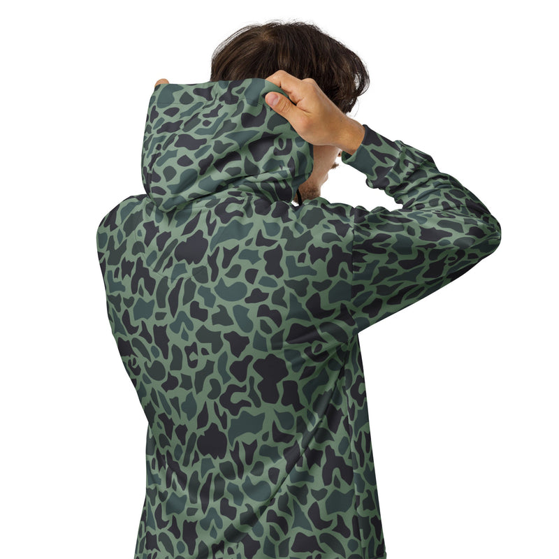 Duck Hunter Woodland Spot CAMO Unisex Zip Hoodie