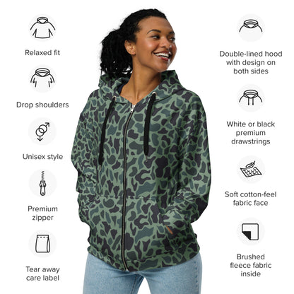Afghanistan Duck Hunter Northern Alliance Spot CAMO Unisex zip hoodie - Zip Hoodies