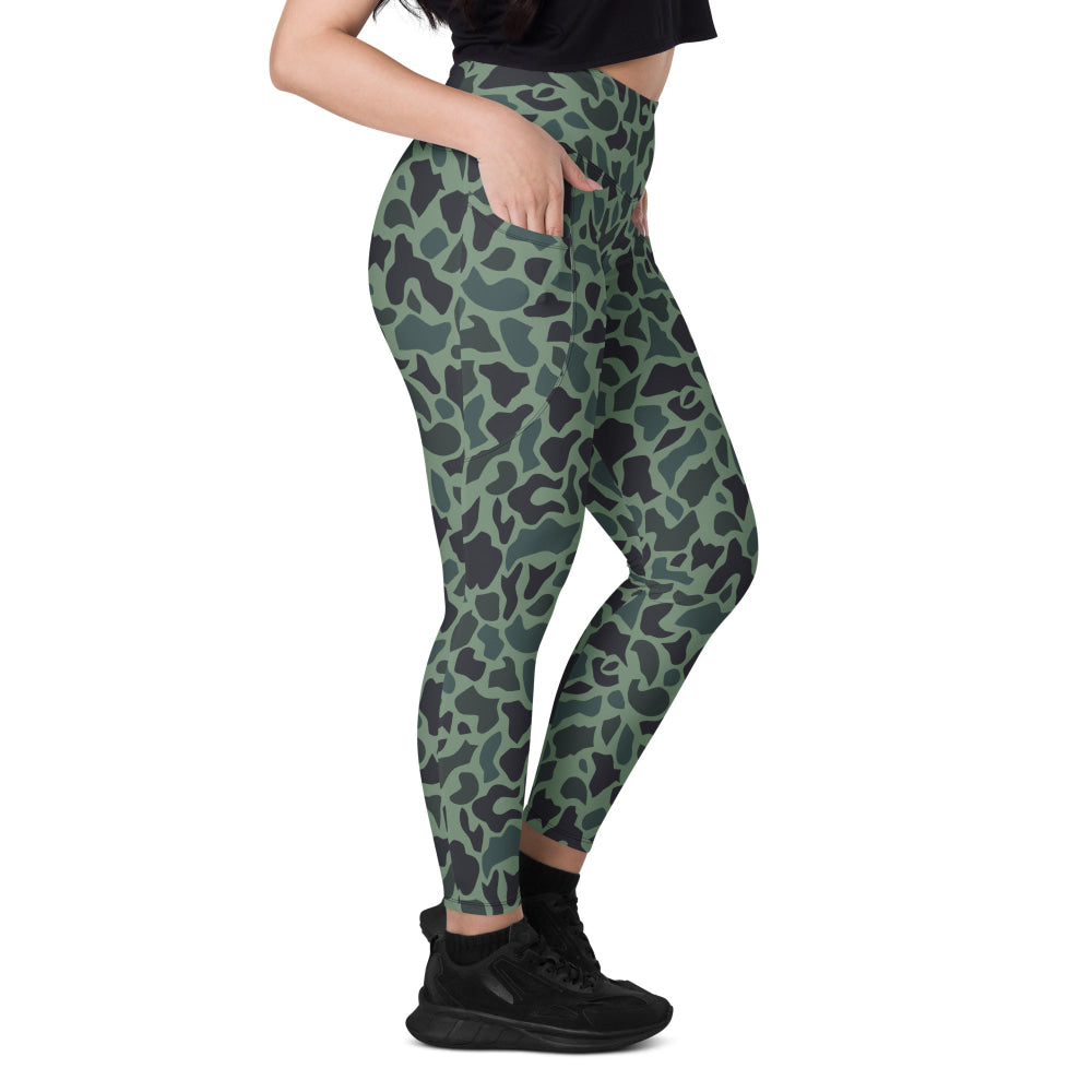 Afghanistan Duck Hunter Spot CAMO Leggings with pockets - Womens With Pockets