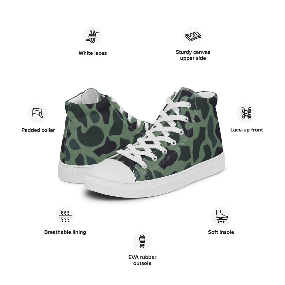 Afghanistan Duck Hunter Spot CAMO Men’s high top canvas shoes - Mens High Top Canvas Shoes