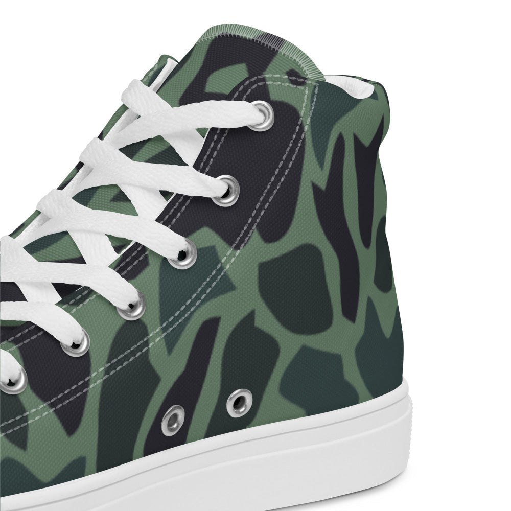 Afghanistan Duck Hunter Spot CAMO Men’s high top canvas shoes - Mens High Top Canvas Shoes