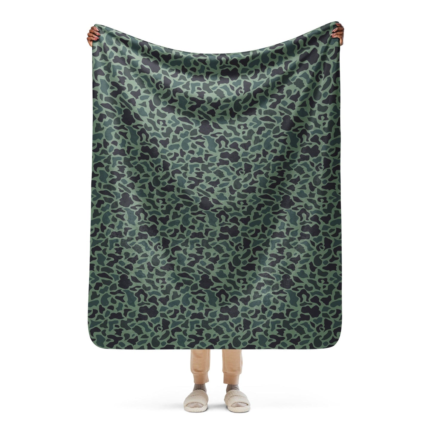 Afghanistan Duck Hunter Spot CAMO Sherpa blanket - 50″×60″ - Blanket