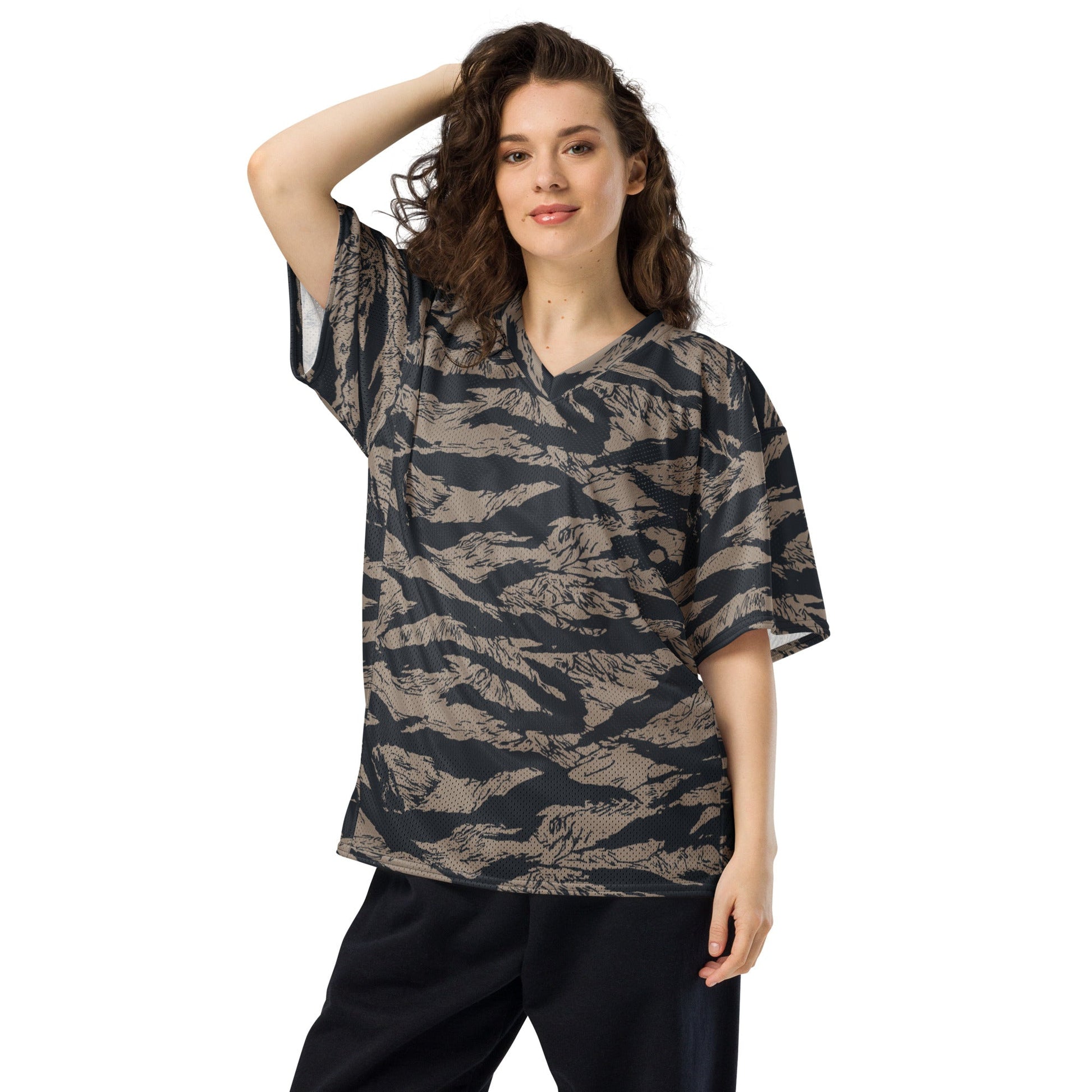 Afghanistan Taliban Special Forces Badri Tiger Stripe CAMO American football jersey - Football Jersey