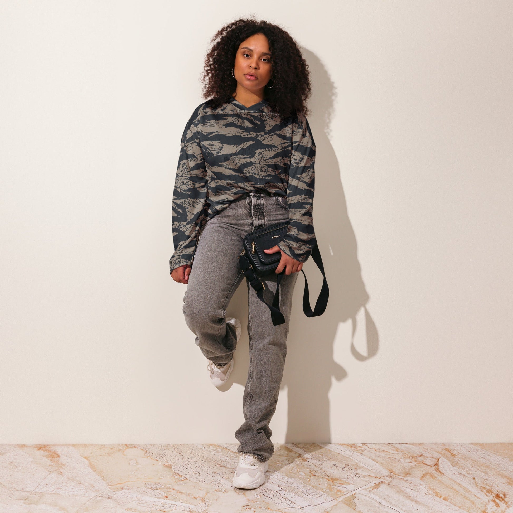 Afghanistan Taliban Special Forces Badri Tiger Stripe CAMO hockey fan jersey - Hockey Jerseys