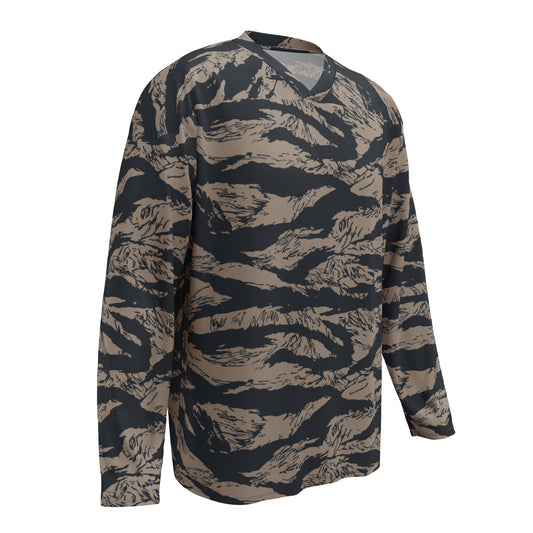 Afghanistan Taliban Special Forces Badri Tiger Stripe CAMO hockey fan jersey - Hockey Jerseys