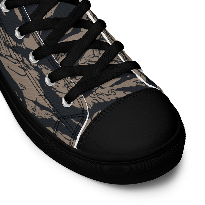 Tiger Stripe Desert Shadow CAMO Mens High-Top Canvas Shoes