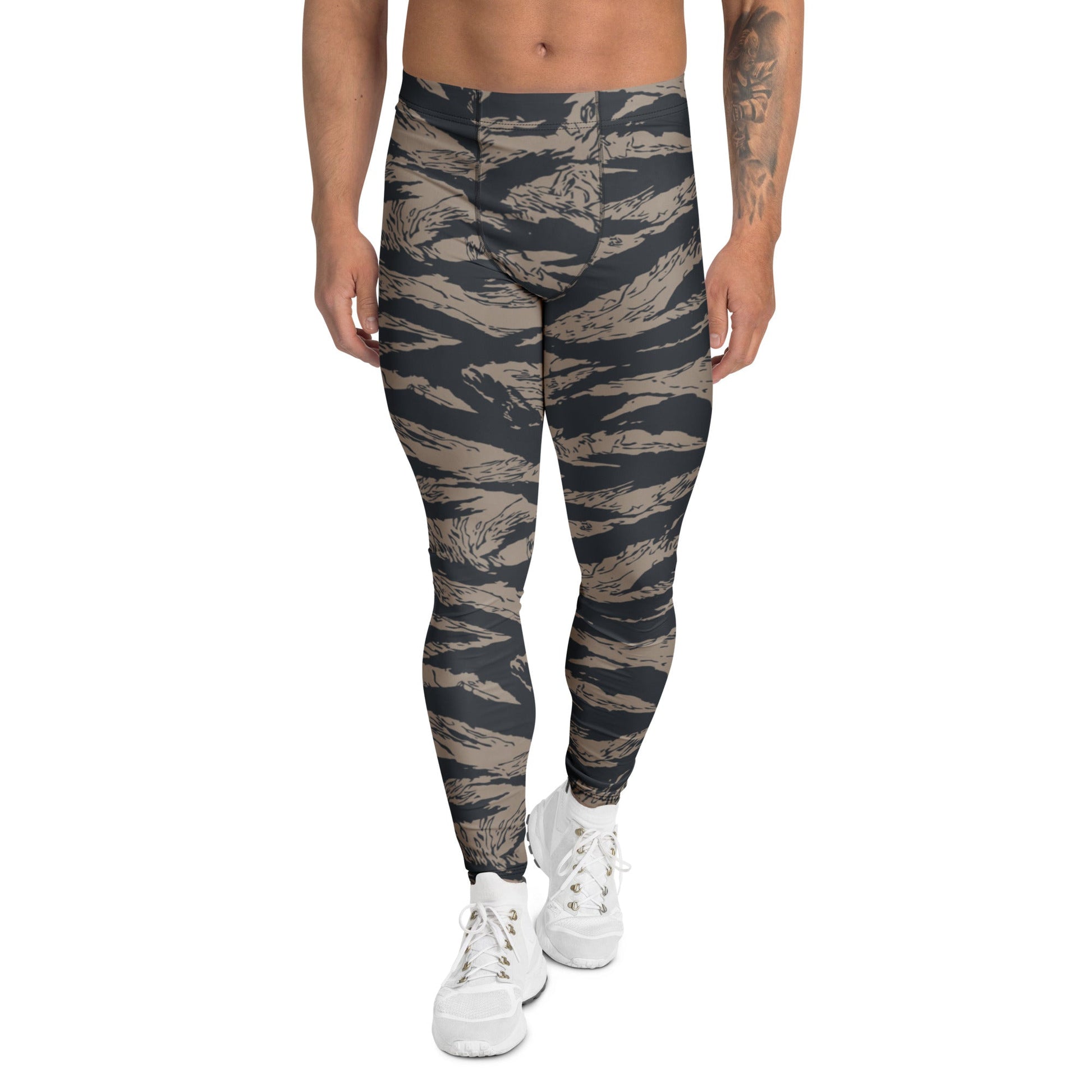 Afghanistan Taliban Special Forces Badri Tiger Stripe CAMO Mens Leggings - XS