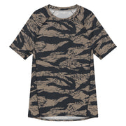 Tiger Stripe Desert Shadow CAMO Mens Short-Sleeve Rash Guard - 2XS