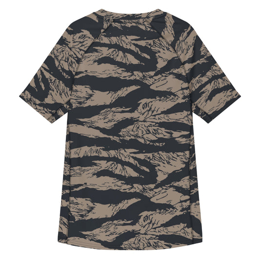 Afghanistan Taliban Special Forces Badri Tiger Stripe CAMO Mens Short-Sleeve Rash Guard - Short-sleeve Guards