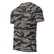 Tiger Stripe Desert Shadow CAMO Mens Short-Sleeve Rash Guard