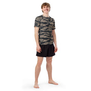 Tiger Stripe Desert Shadow CAMO Mens Short-Sleeve Rash Guard