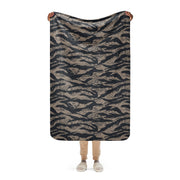 Tiger Stripe Desert Shadow CAMO Sherpa Blanket - 37″×57″