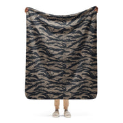 Tiger Stripe Desert Shadow CAMO Sherpa Blanket - 50″×60″