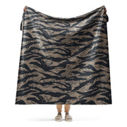 Tiger Stripe Desert Shadow CAMO Sherpa Blanket - 60″×80″