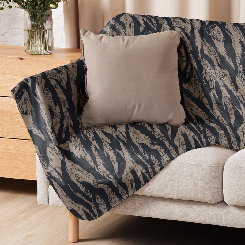 Tiger Stripe Desert Shadow CAMO Sherpa Blanket