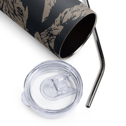 Afghanistan Taliban Special Forces Badri Tiger Stripe CAMO Stainless steel tumbler - Steel Tumblers
