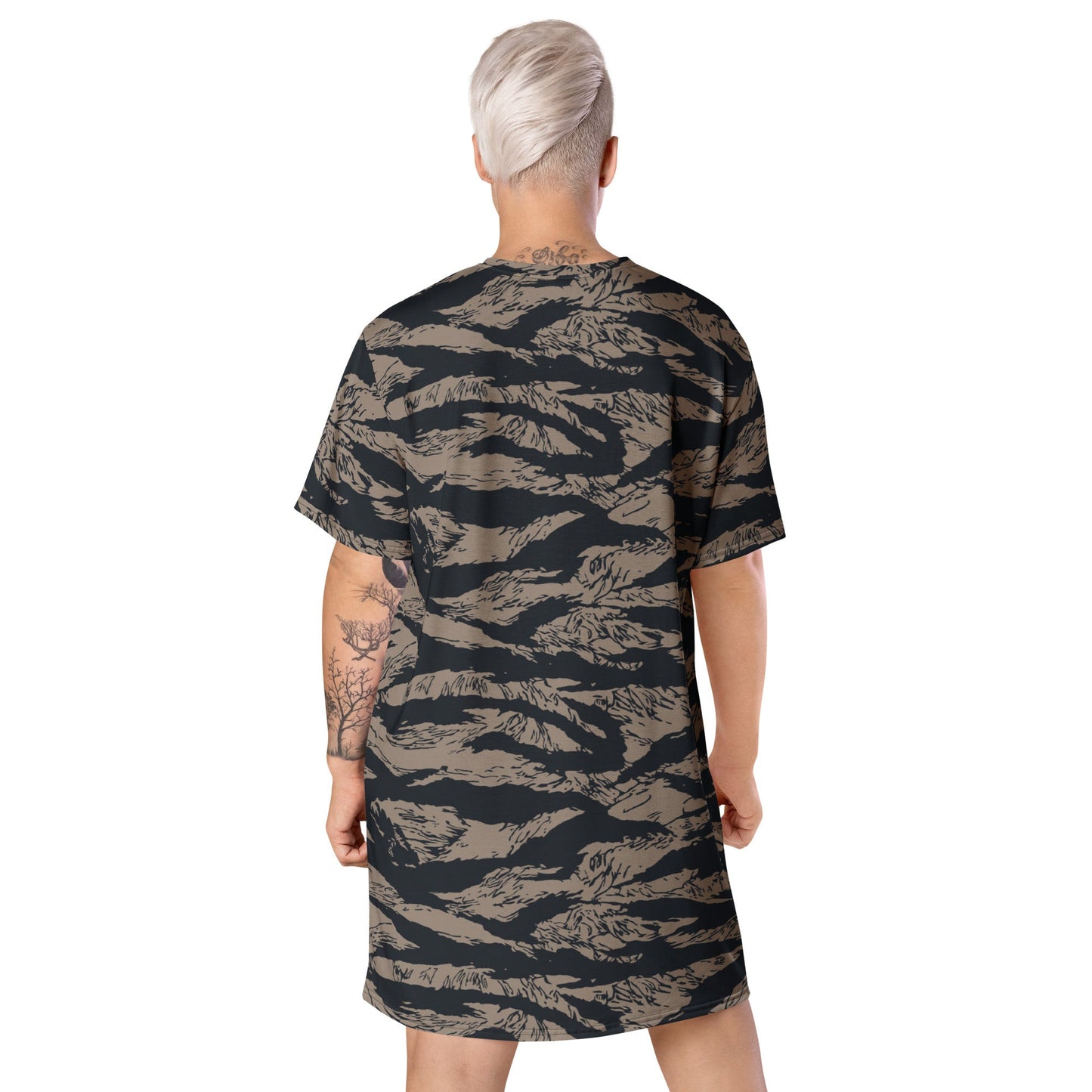 Afghanistan Taliban Special Forces Badri Tiger Stripe CAMO T-shirt dress - Womens T-Shirt Dresses