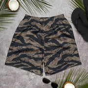 Tiger Stripe Desert Shadow CAMO Unisex Athletic Long Shorts